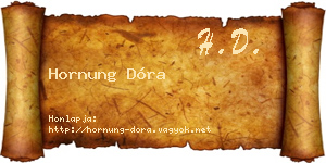 Hornung Dóra névjegykártya